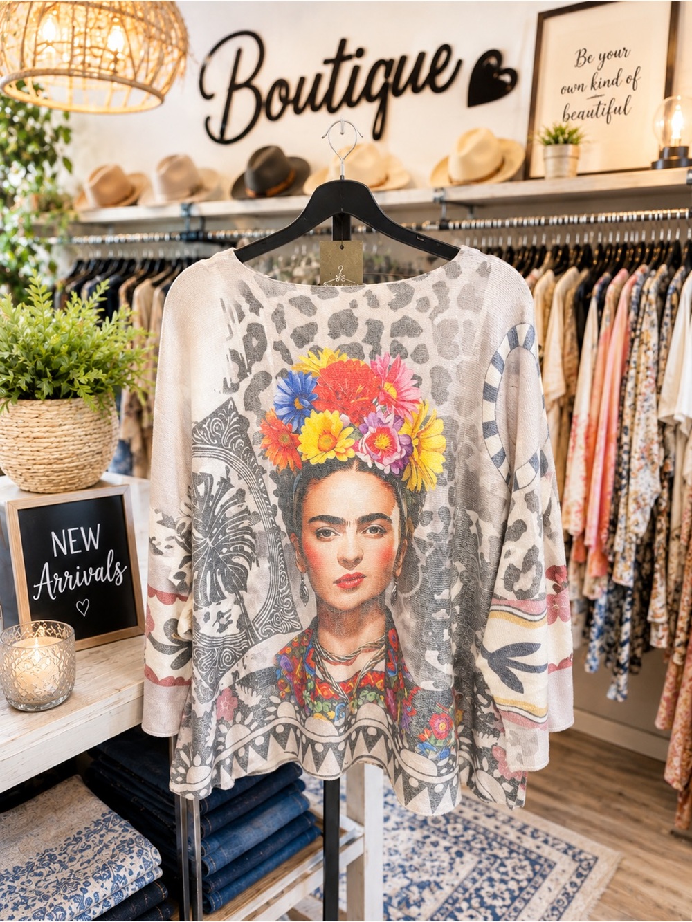 C06. From italy 🇮🇹 Frida Floral Portrait Sweater